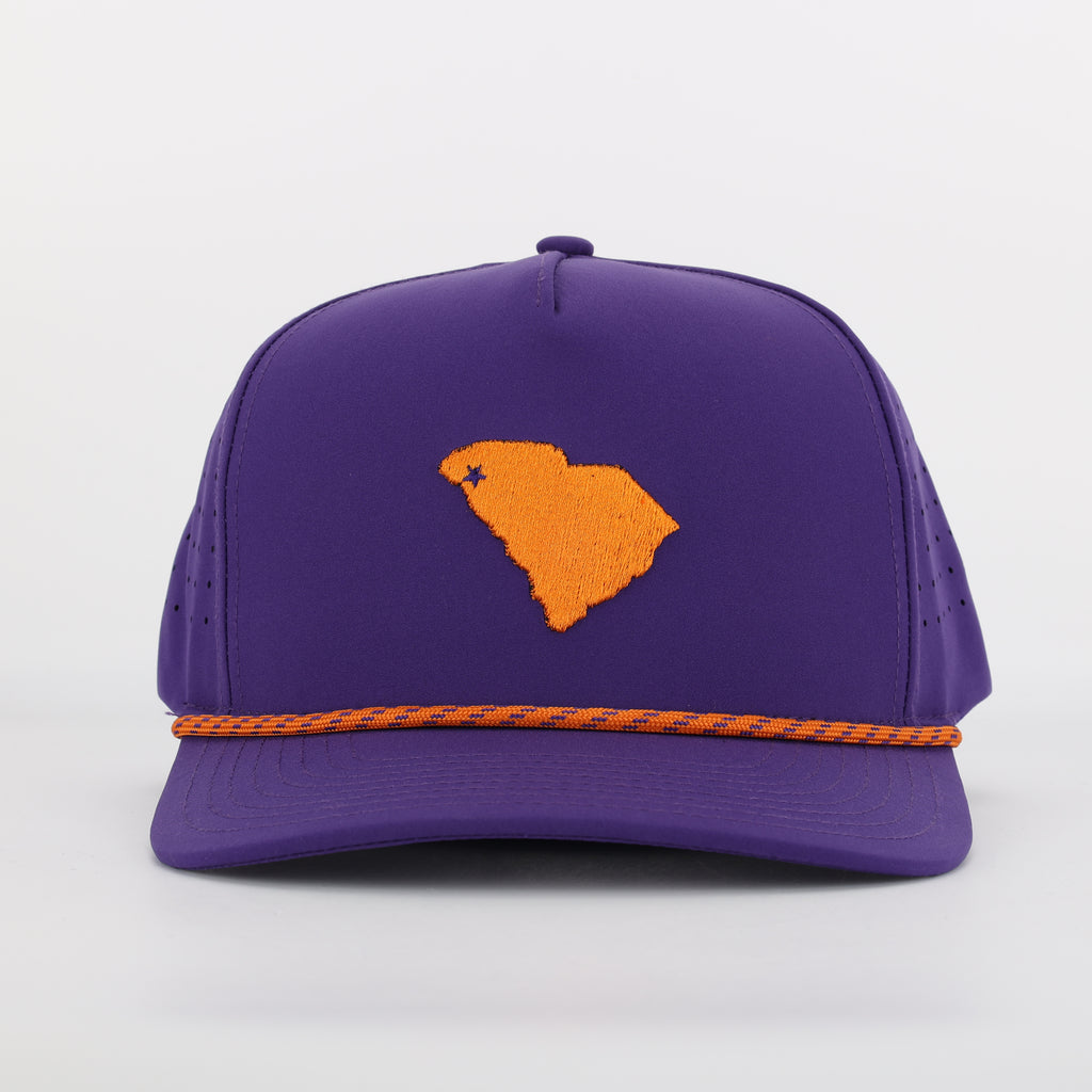 Clemson, SC Embroidered State Hat with Rope