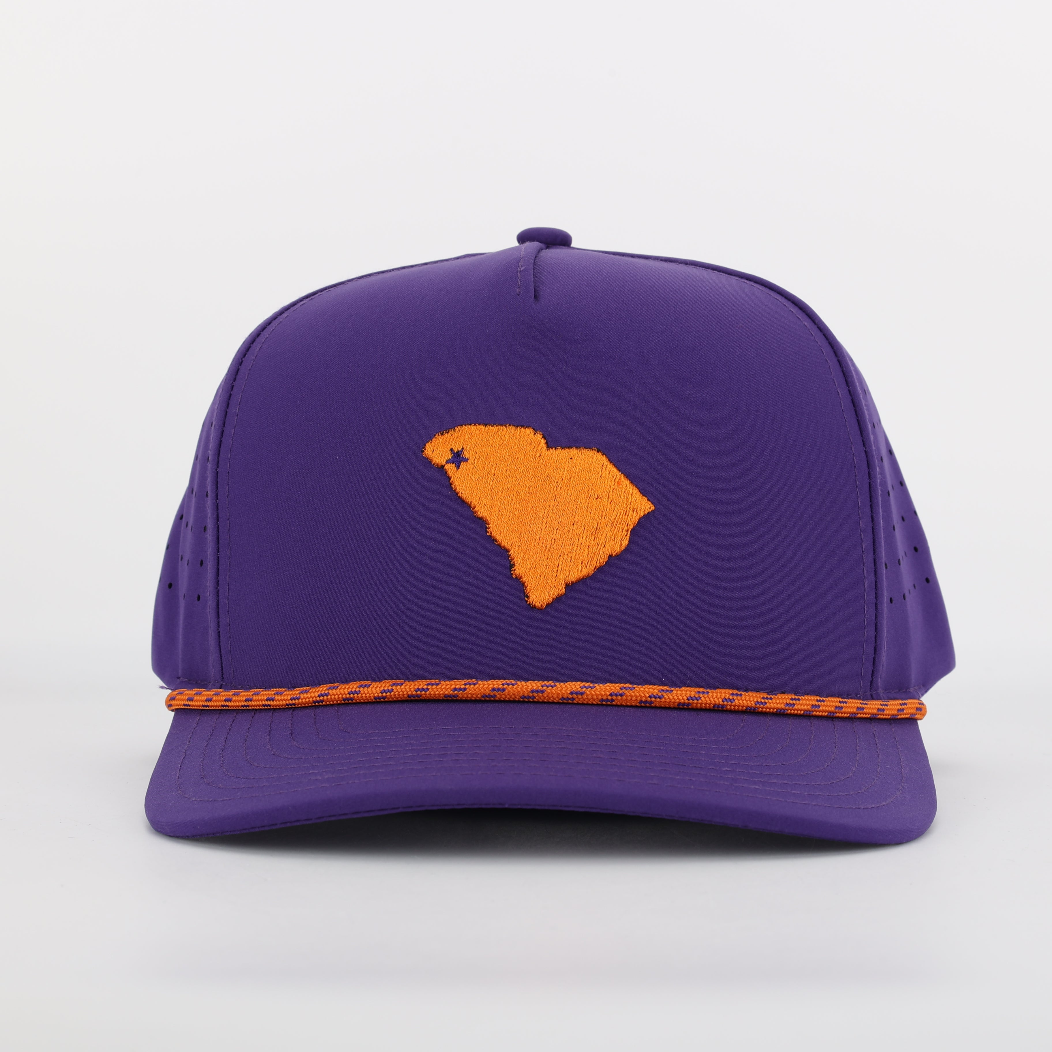 Clemson, SC Embroidered State Hat with Rope