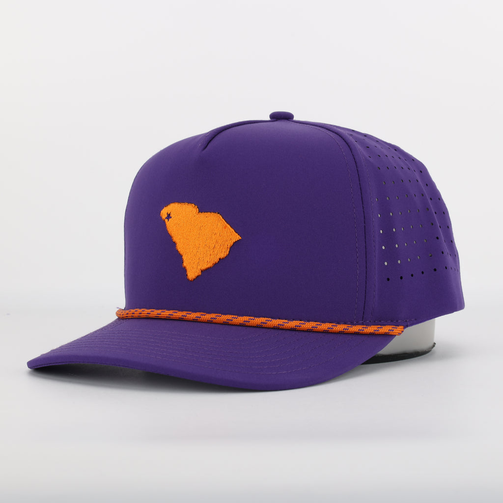 Clemson, SC Embroidered State Hat with Rope