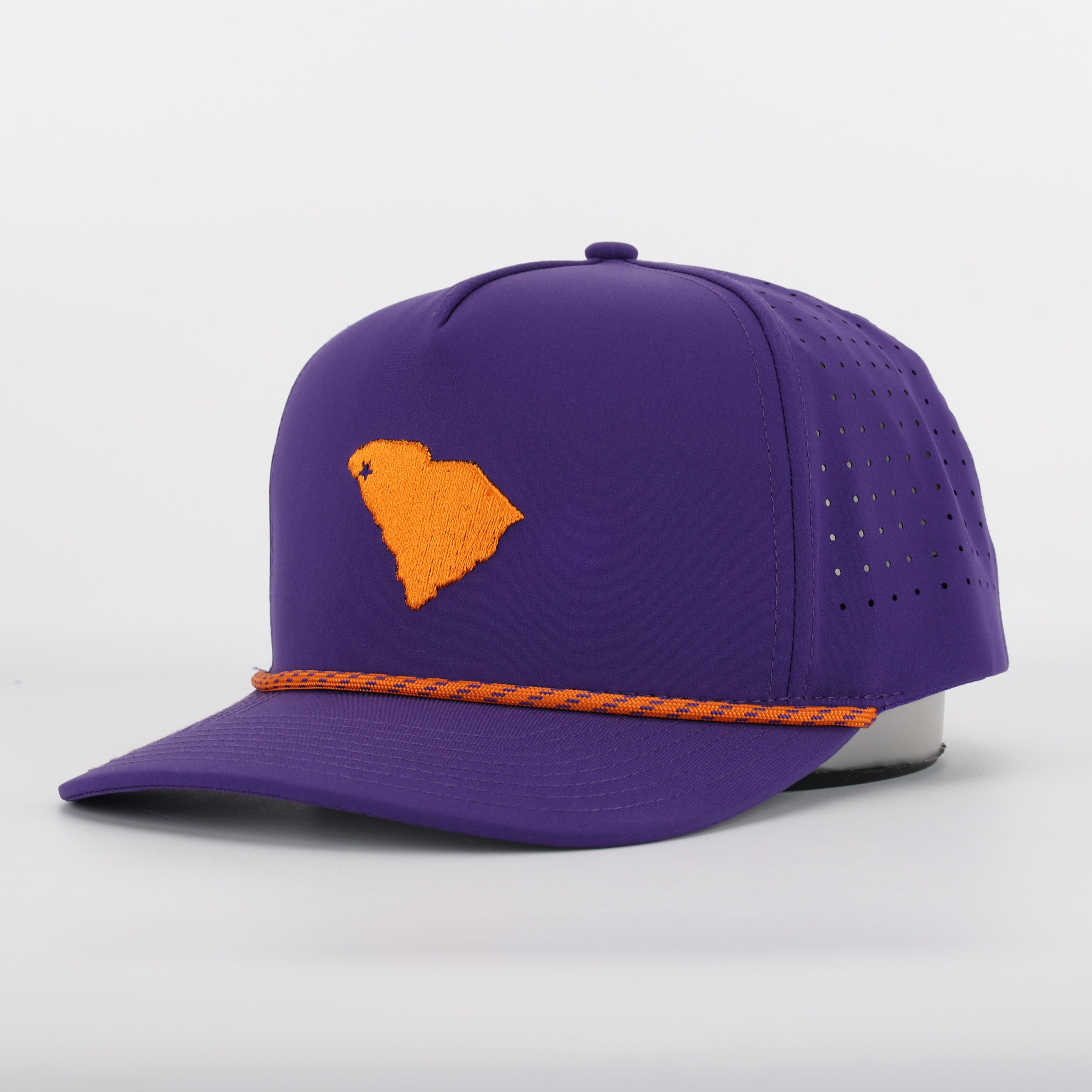 Clemson, SC Embroidered State Hat with Rope