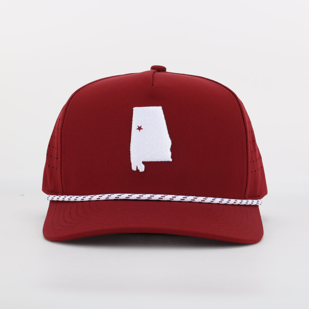 Tuscaloosa, AL Embroidered State Hat with Rope