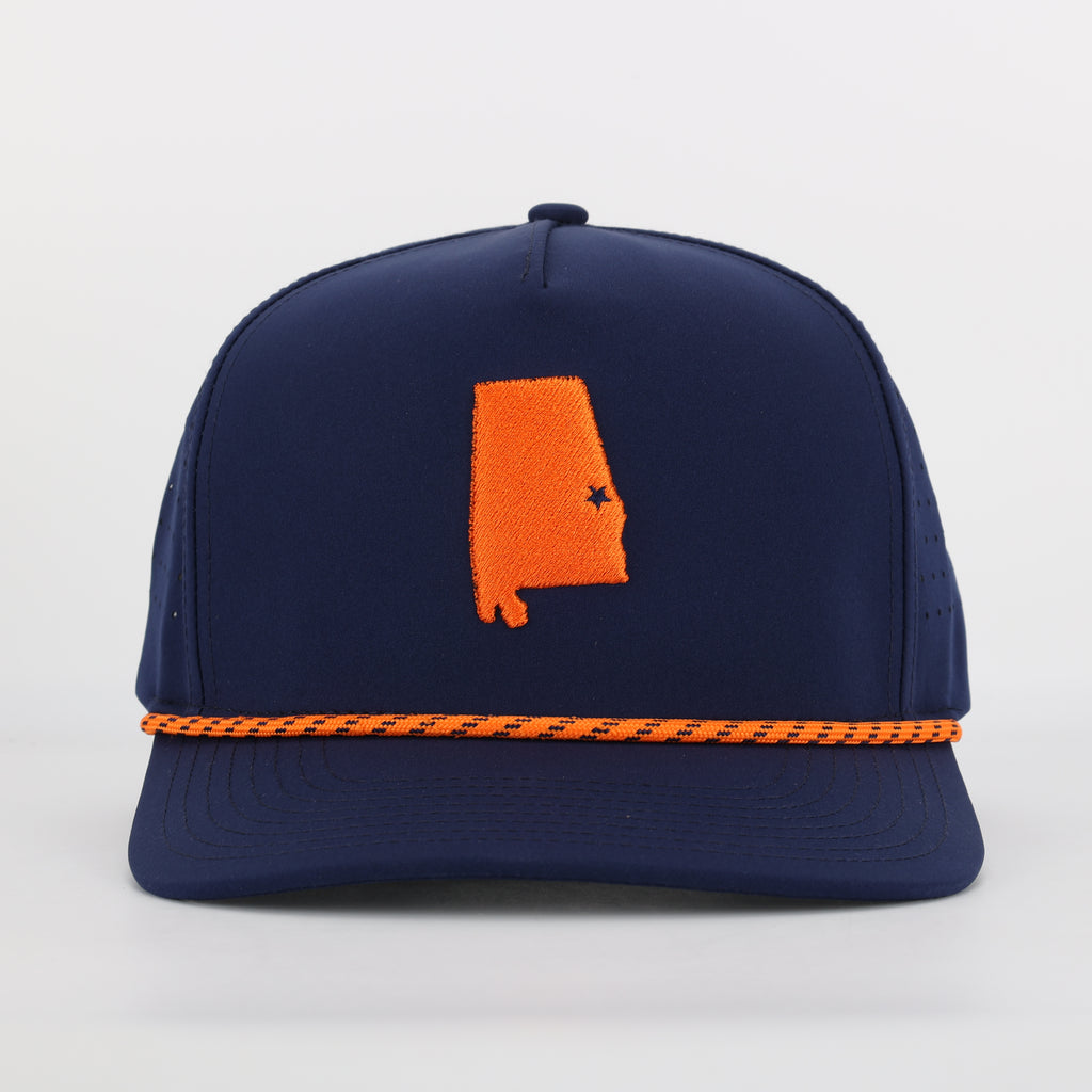 Auburn, AL Embroidered State Hat with Rope