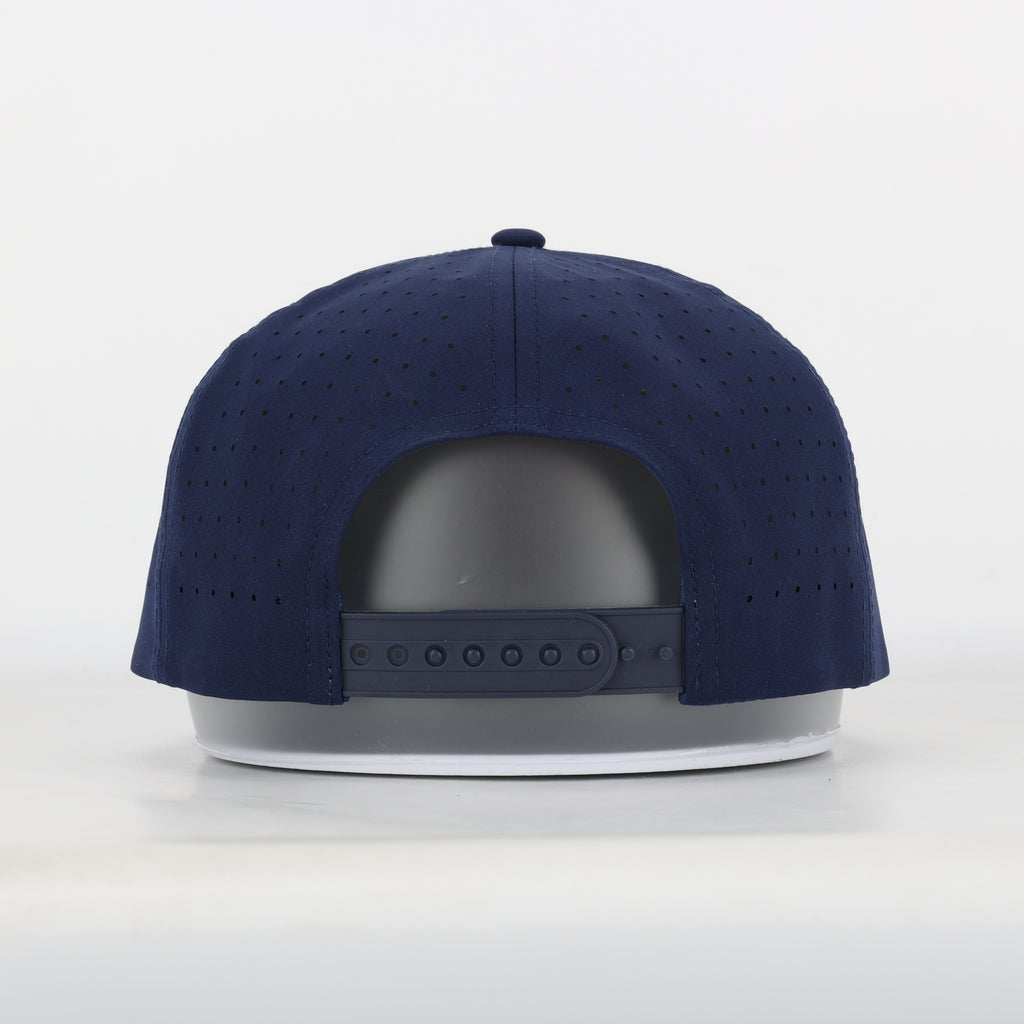 Navy Blue Georgia Peach Embroidered Hat with Rope