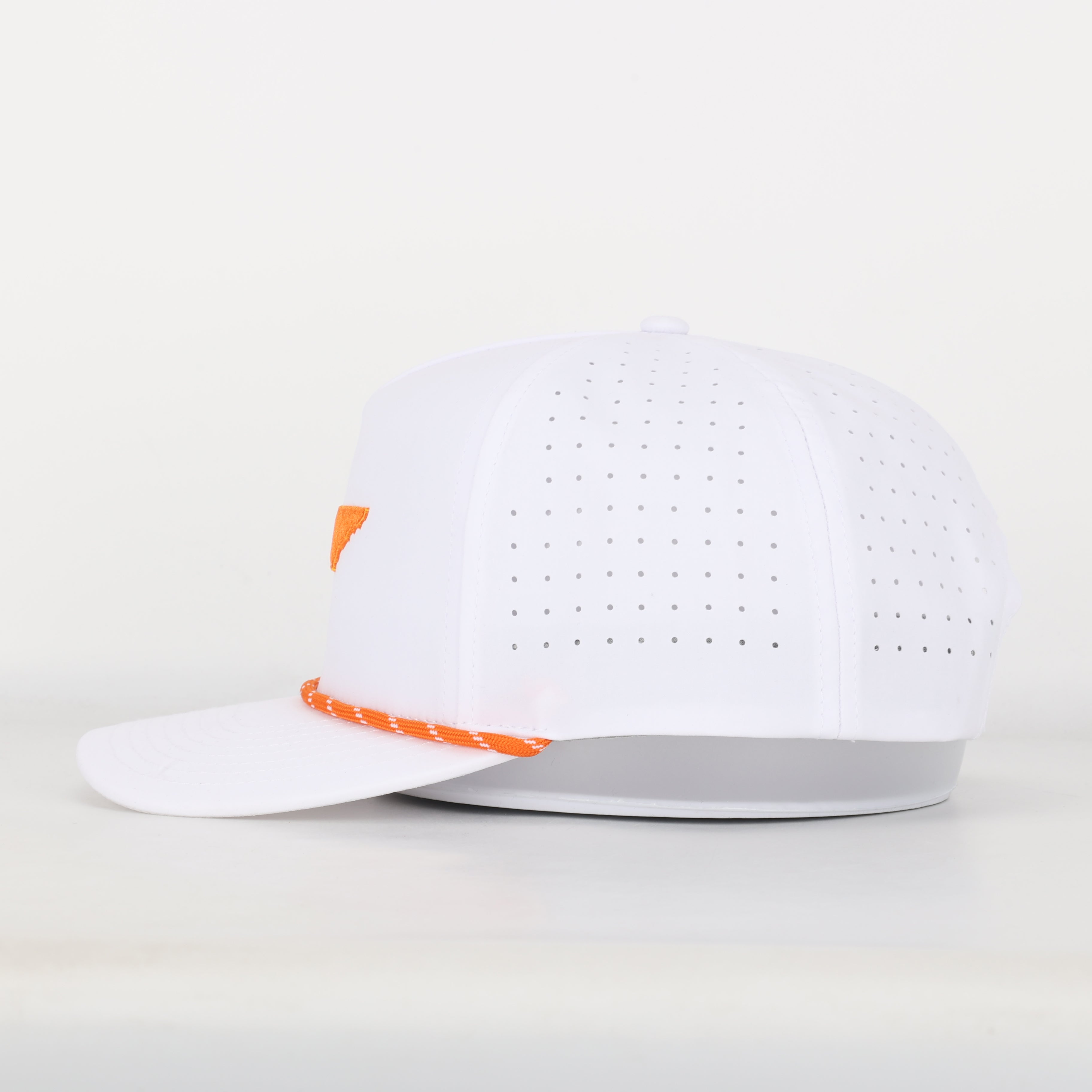 Tri State Embroidered White Hat with Rope