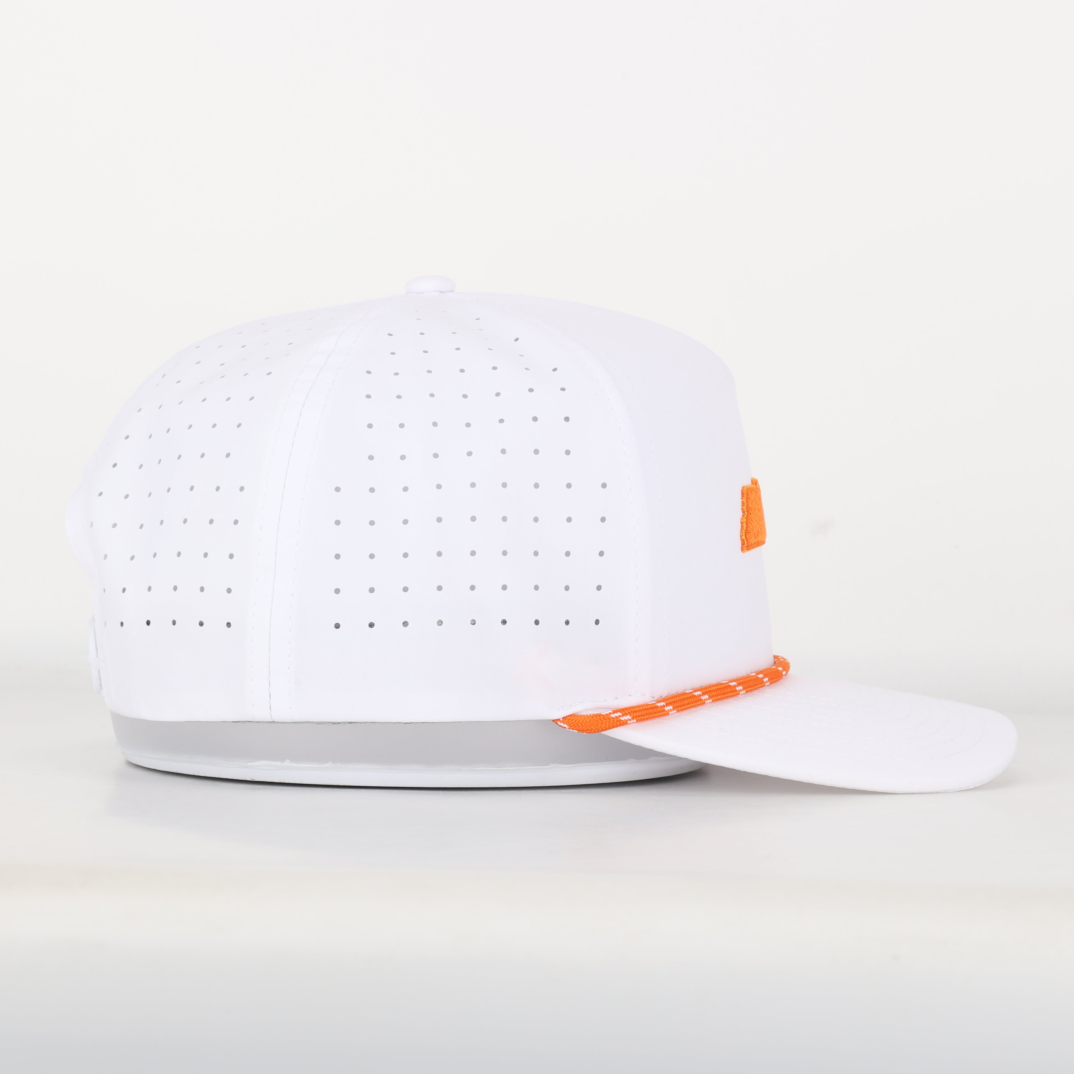 Tri State Embroidered White Hat with Rope