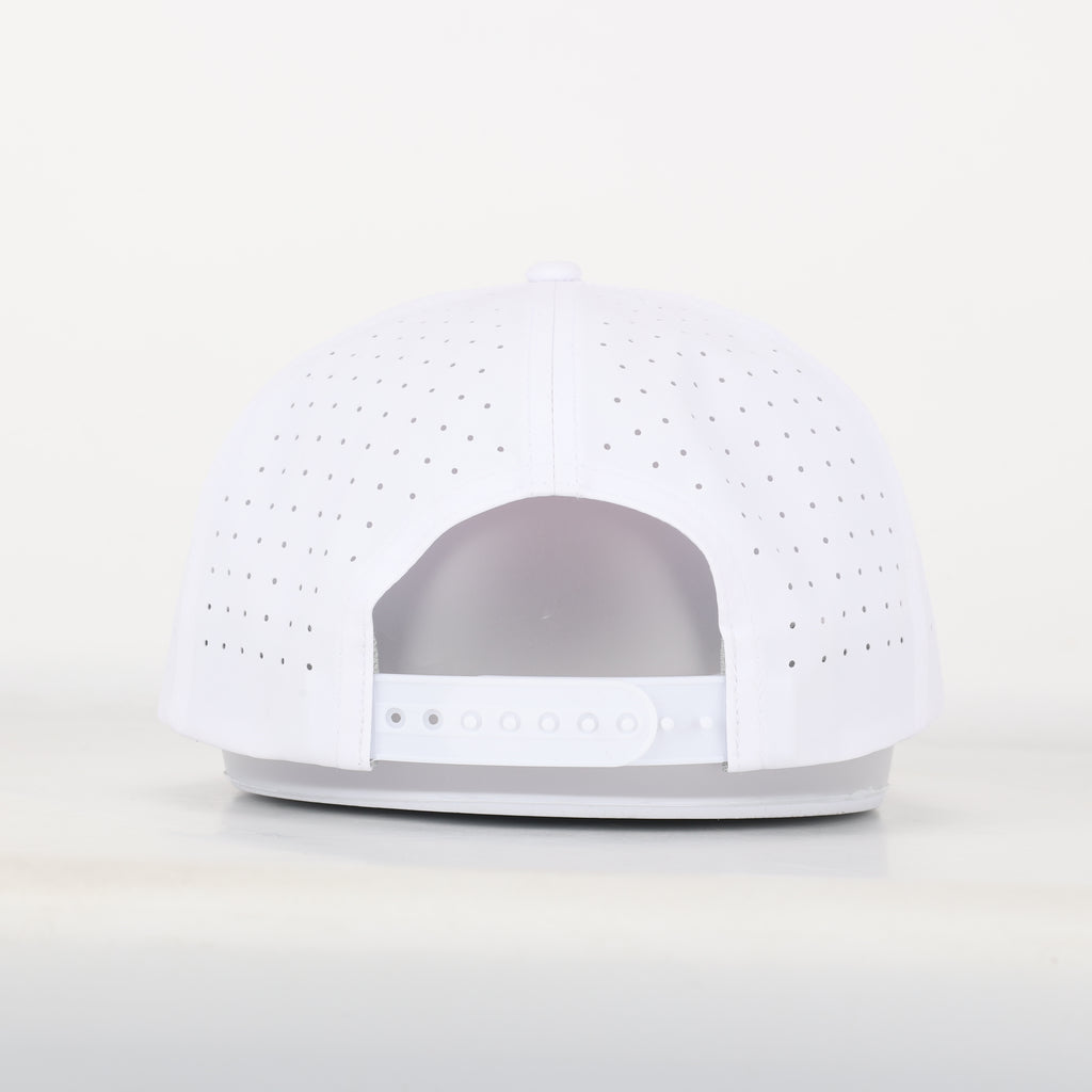 Tri State Embroidered White Hat with Rope