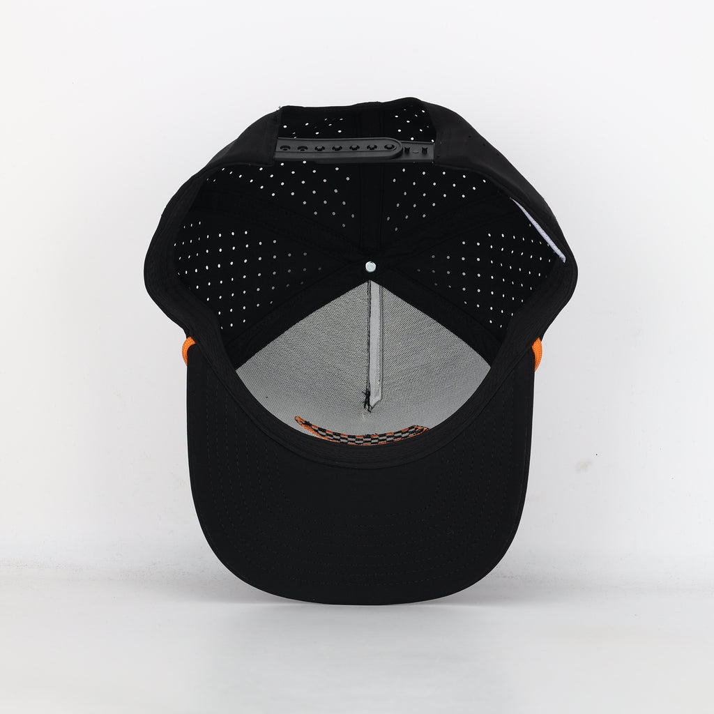 Orange/Black Checkerboard Rope Hat