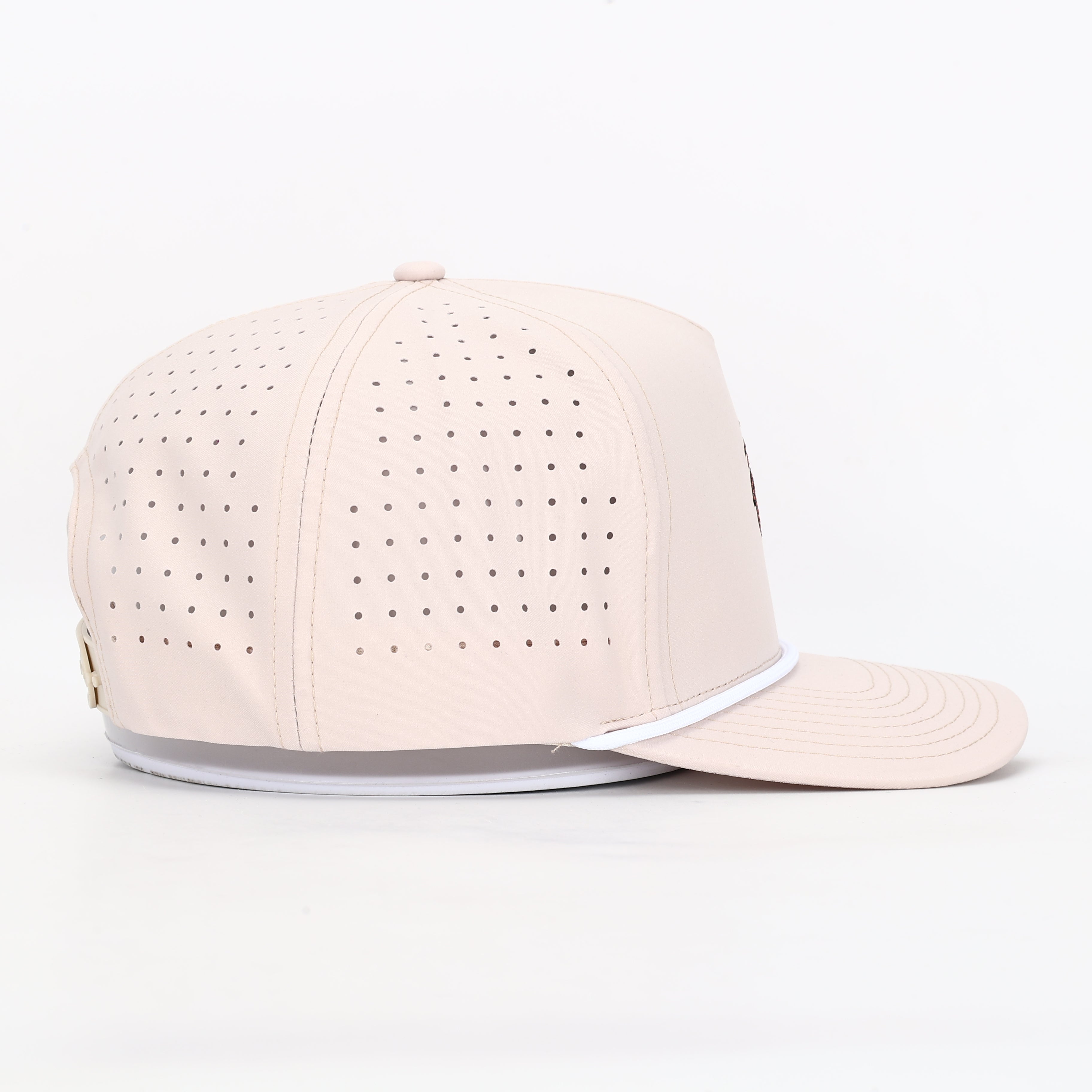 Tan Rooster Embroidered Rope Hat