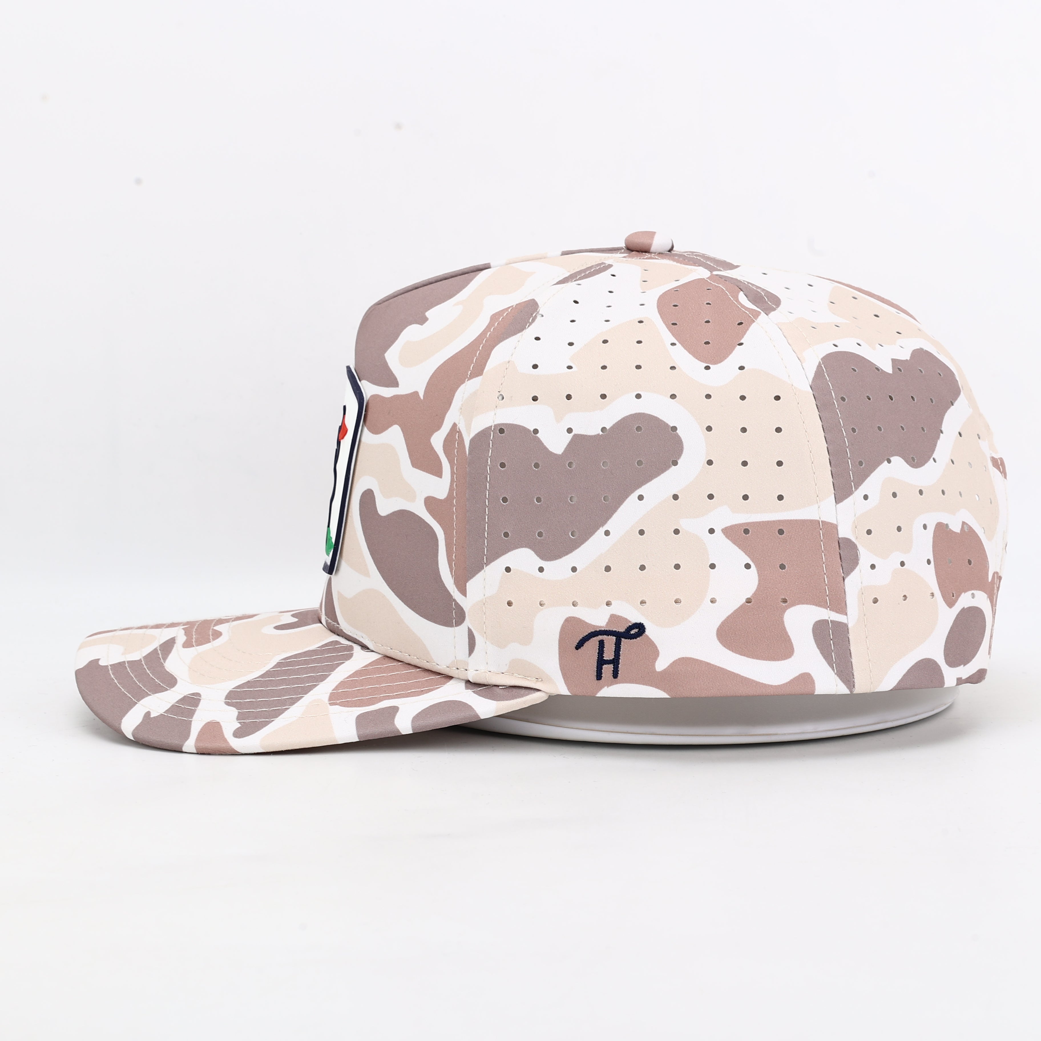 Tap It In Khaki Camo Patch Hat with Rope
