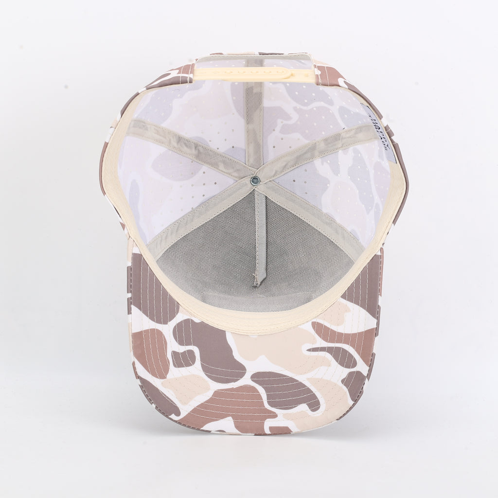 Tap It In Khaki Camo Patch Hat with Rope