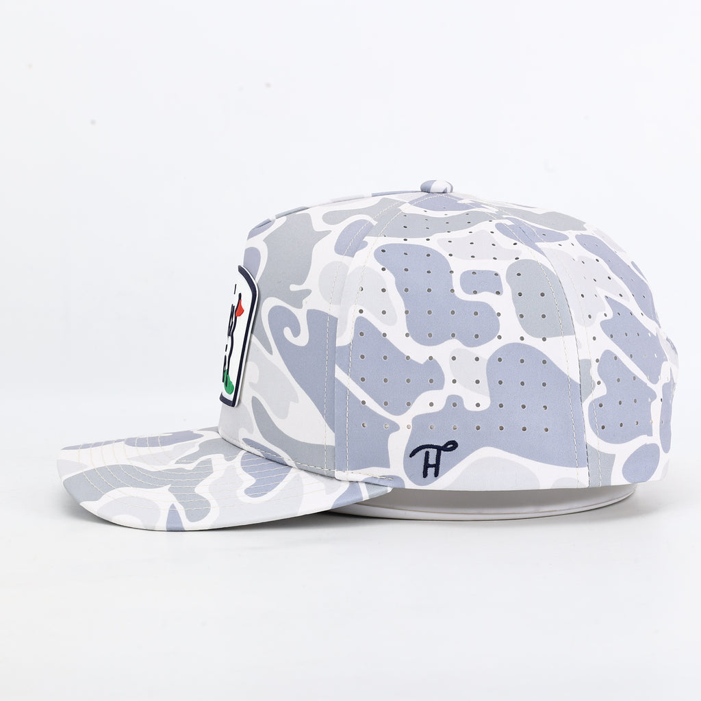 Tap It In Khaki White Patch Hat with Rope