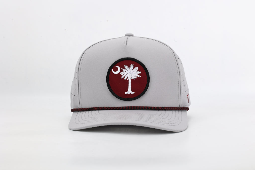 Palm Tree Maroon Rope Hat