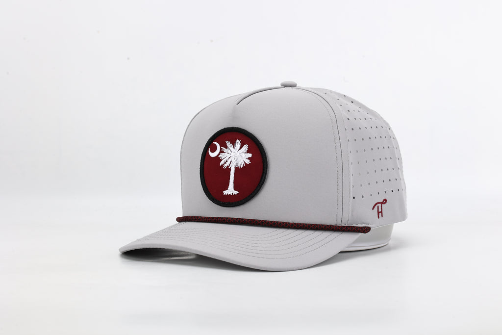 Palm Tree Maroon Rope Hat
