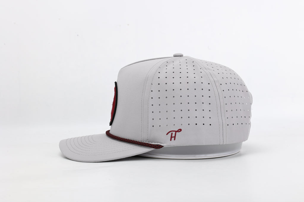 Palm Tree Maroon Rope Hat