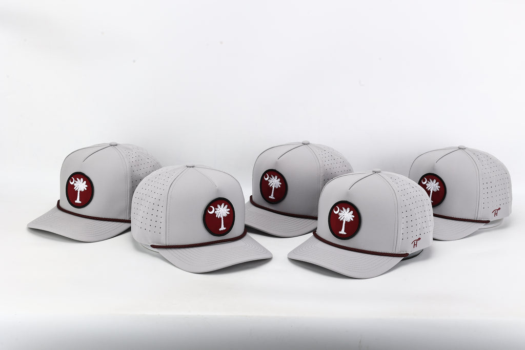 Palm Tree Maroon Rope Hat