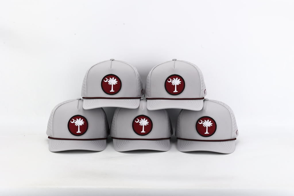 Palm Tree Maroon Rope Hat