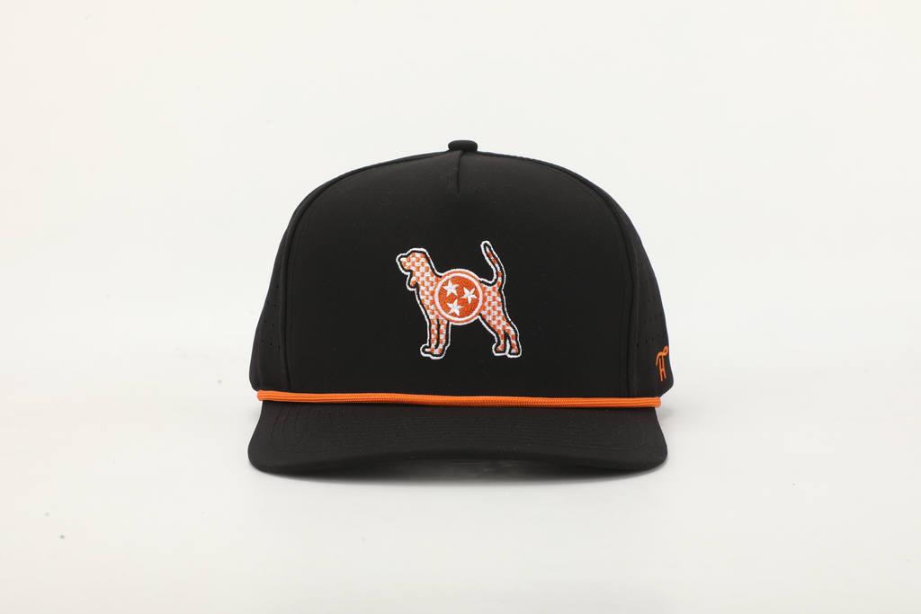 Black Checkerboard Smokey Tri-Star Tennessee Hat