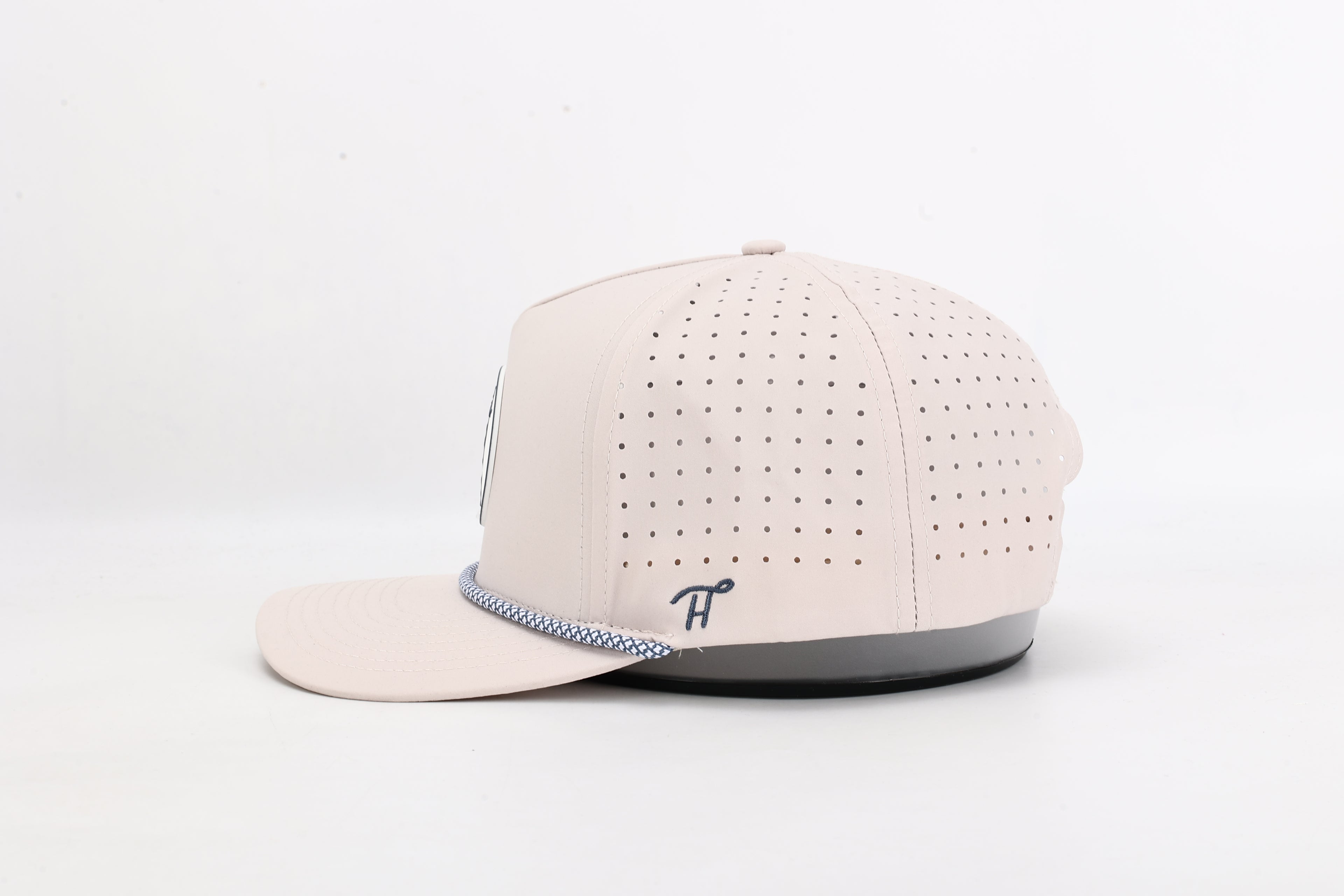 Tan Hat with Rubber Golf Ball Patch