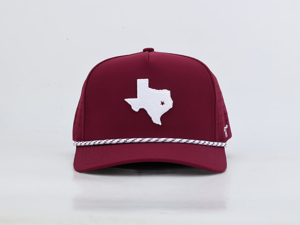 College Station, TX State Embroidered Hat with Rope