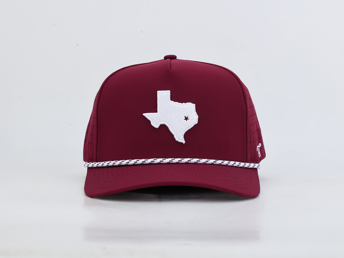 College Station, TX State Embroidered Hat with Rope