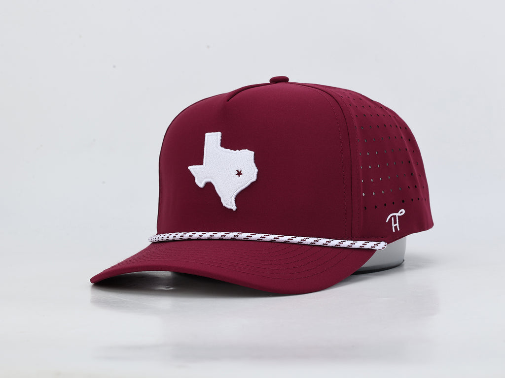 College Station, TX State Embroidered Hat with Rope