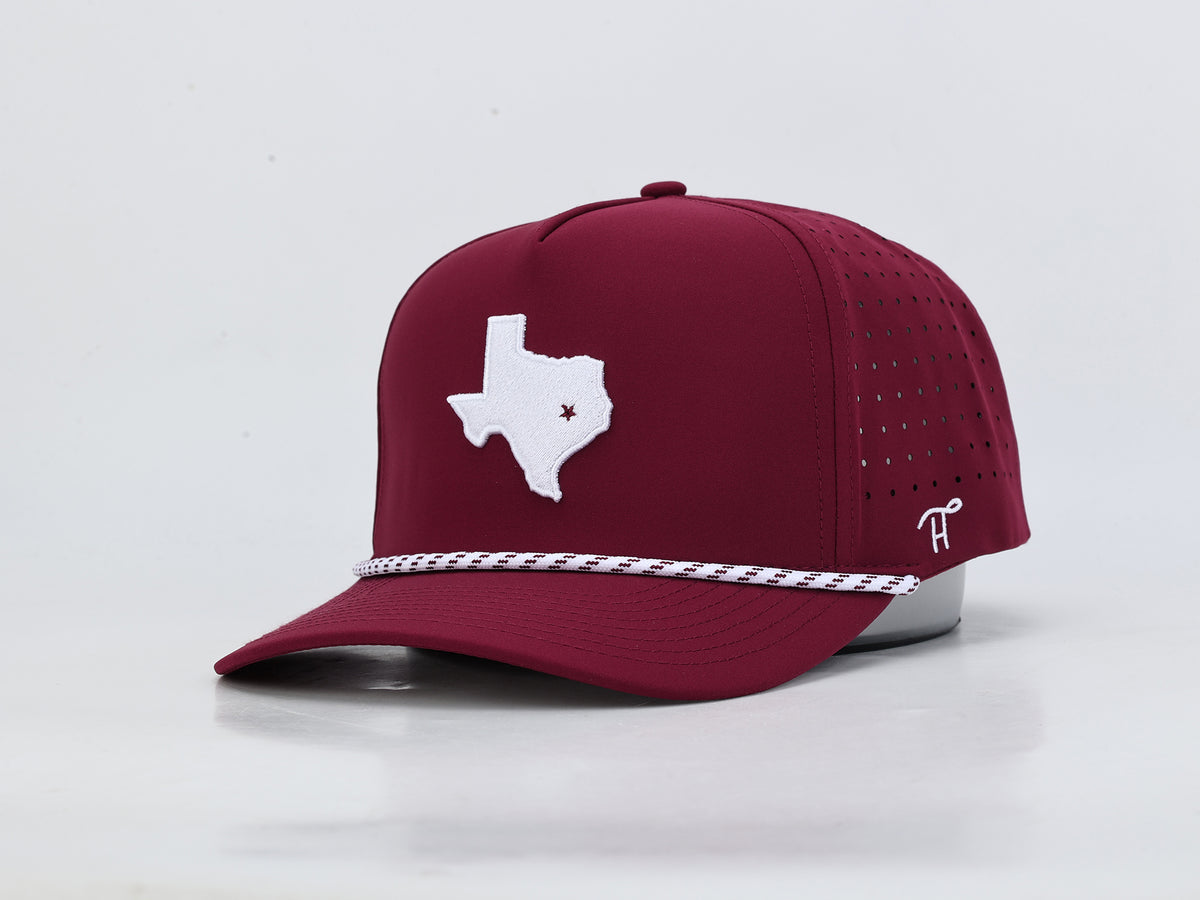College Station, TX State Embroidered Hat with Rope