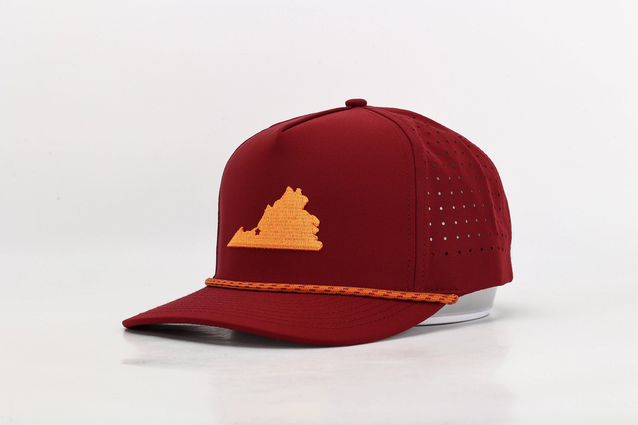 Blacksburg, VA Embroidered State Hat with Rope