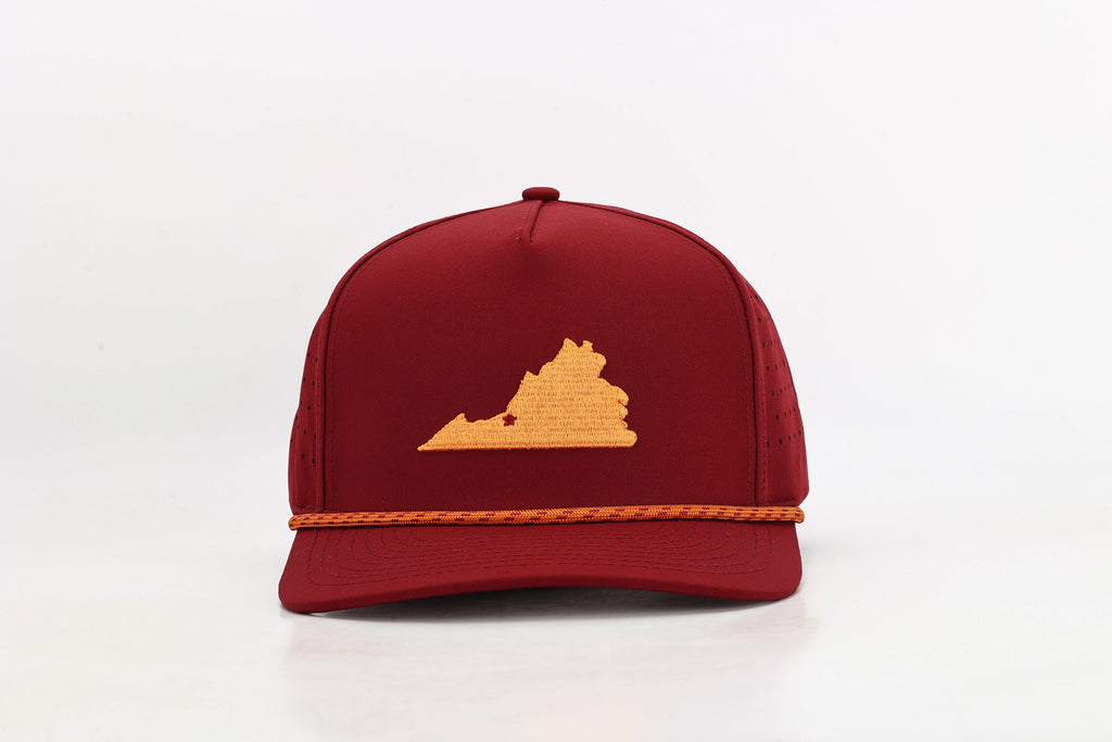 Blacksburg, VA Embroidered State Hat with Rope