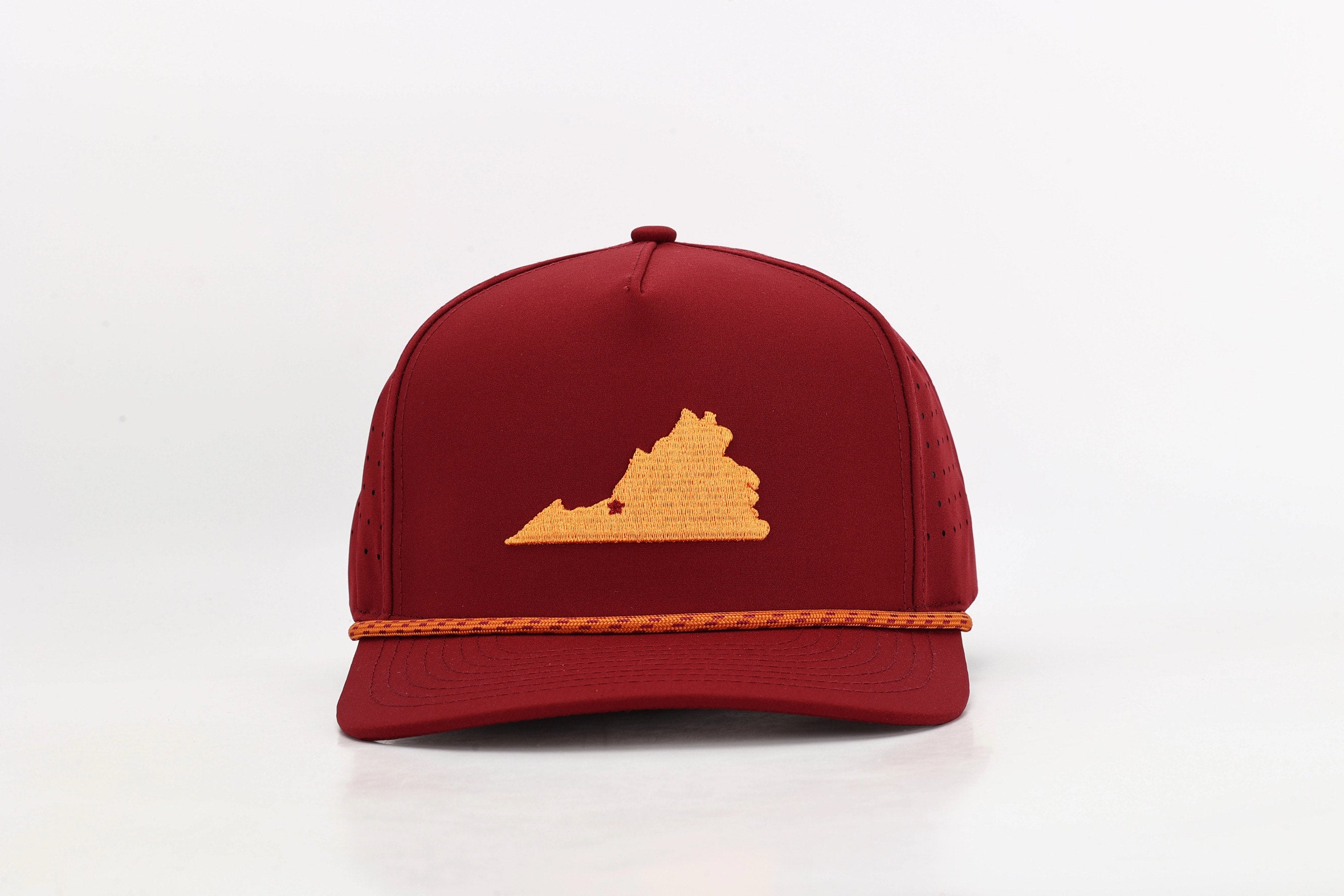 Blacksburg, VA Embroidered State Hat with Rope