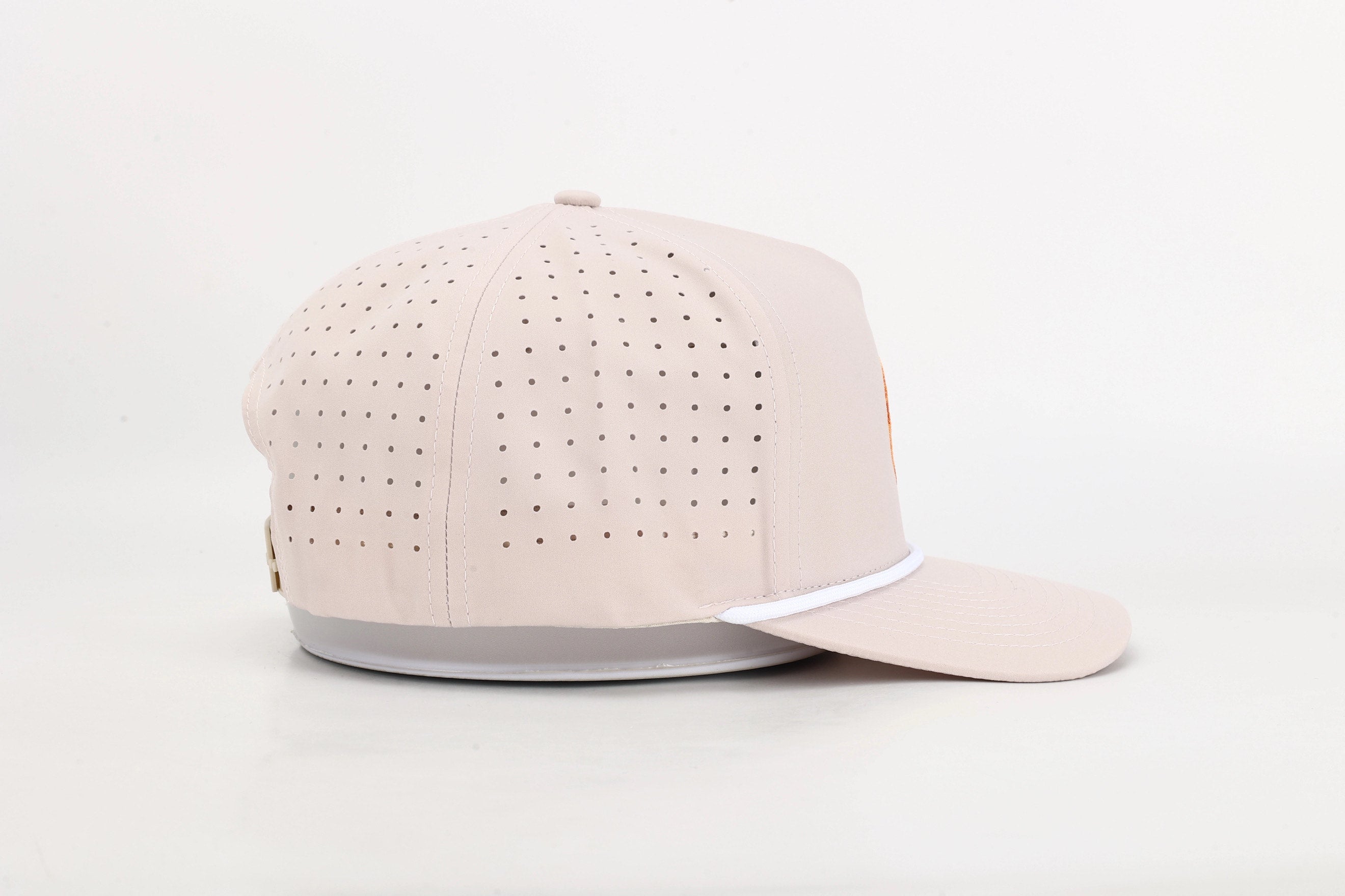 Tan Georgia Peach Embroidered Hat with Rope