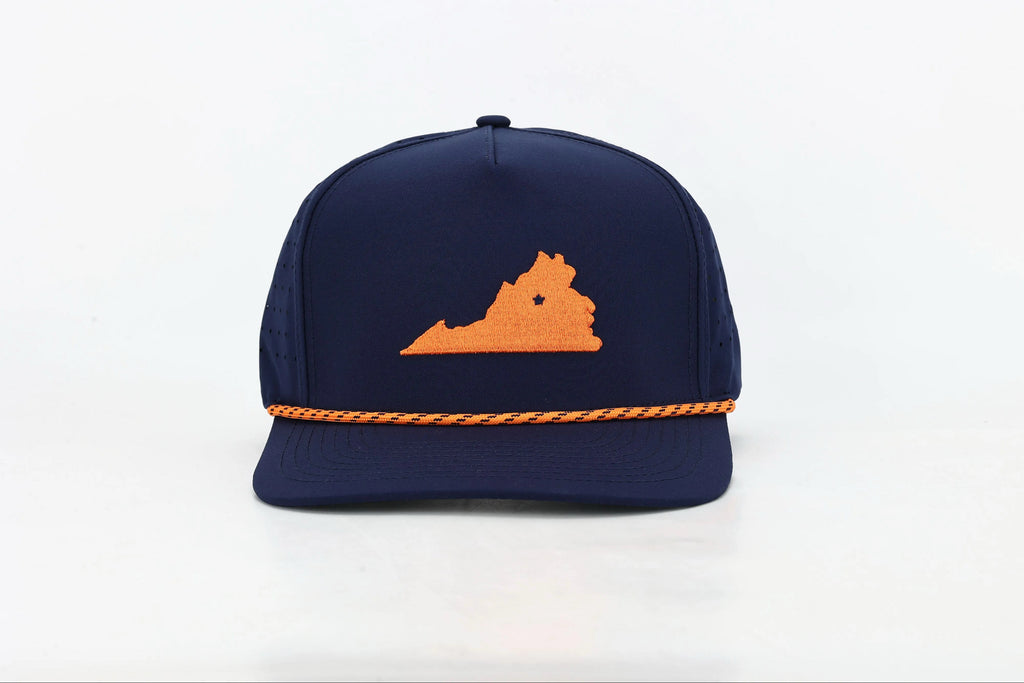 Charlottesville, VA Embroidered State Hat with Rope
