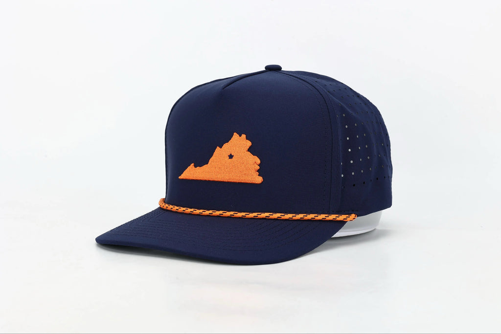 Charlottesville, VA Embroidered State Hat with Rope