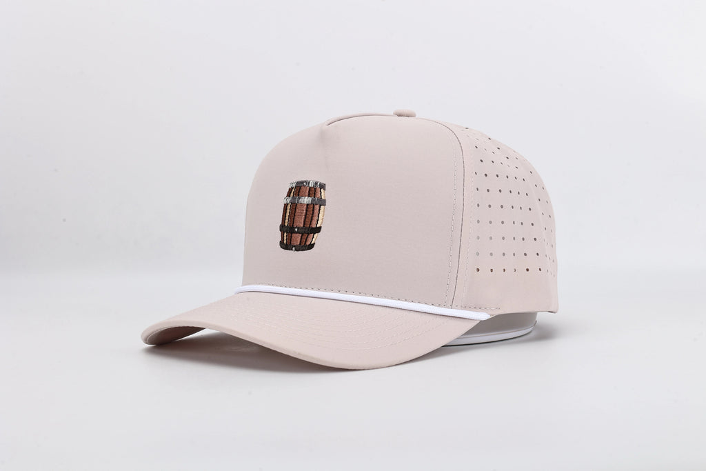 Whiskey Barrel Embroidered Hat with Rope