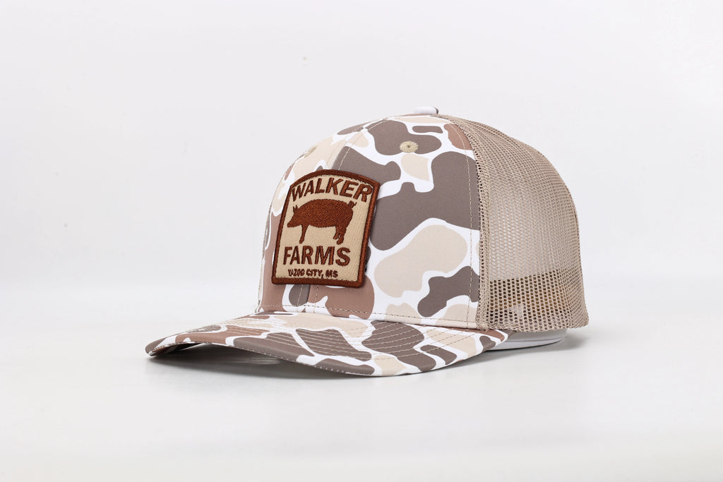 Camo Walker Farms Patch Hat