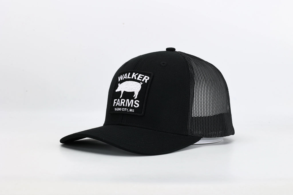 Black Walker Farms Patch Hat