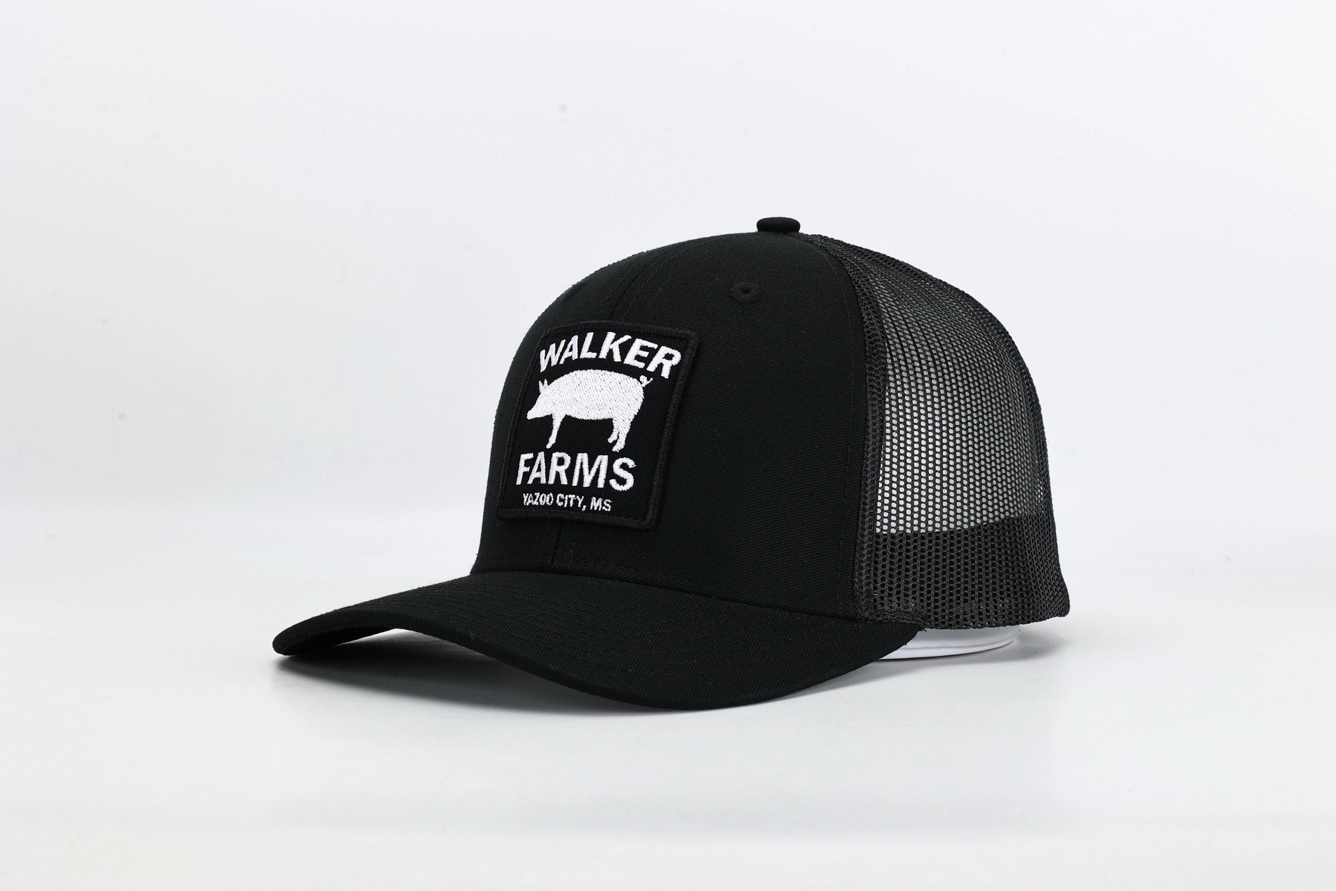 Black Walker Farms Patch Hat