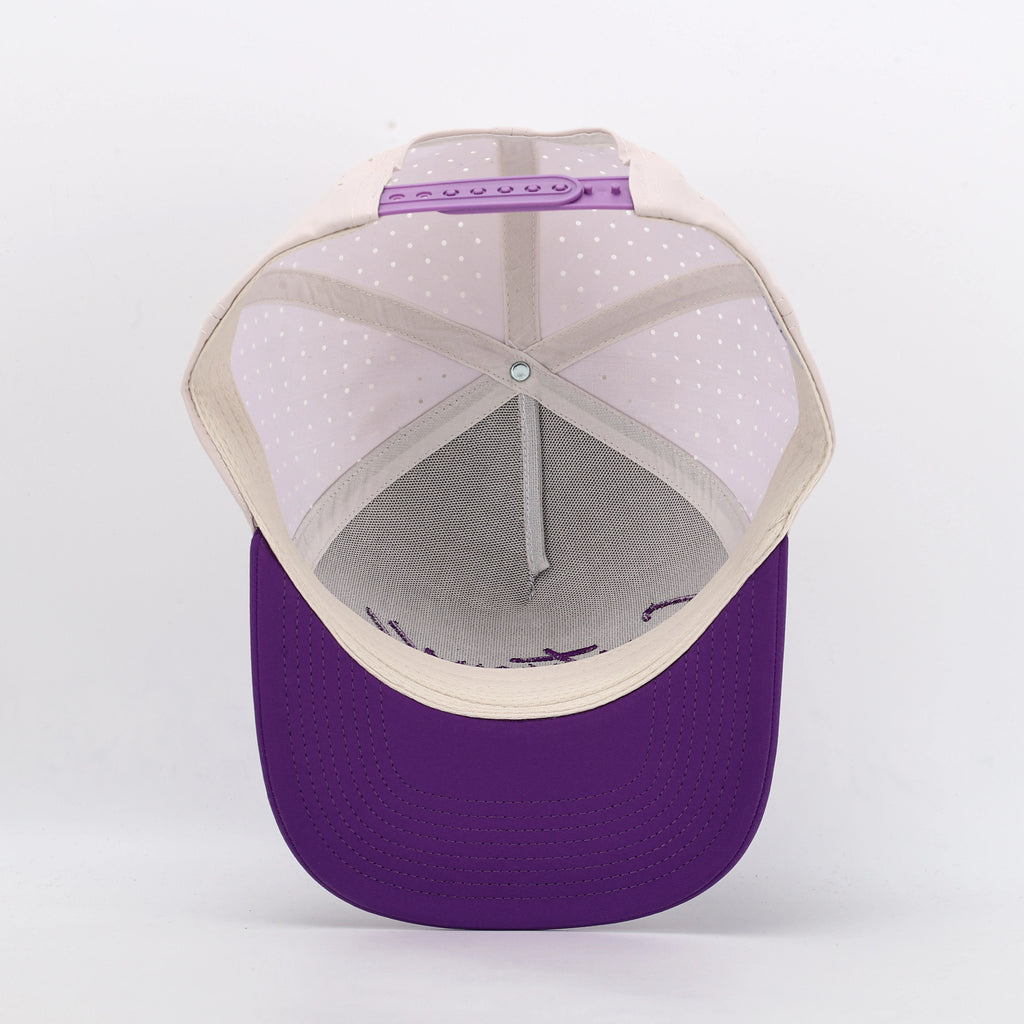 Tan/Purple Cartersville GA Embroidered Hat