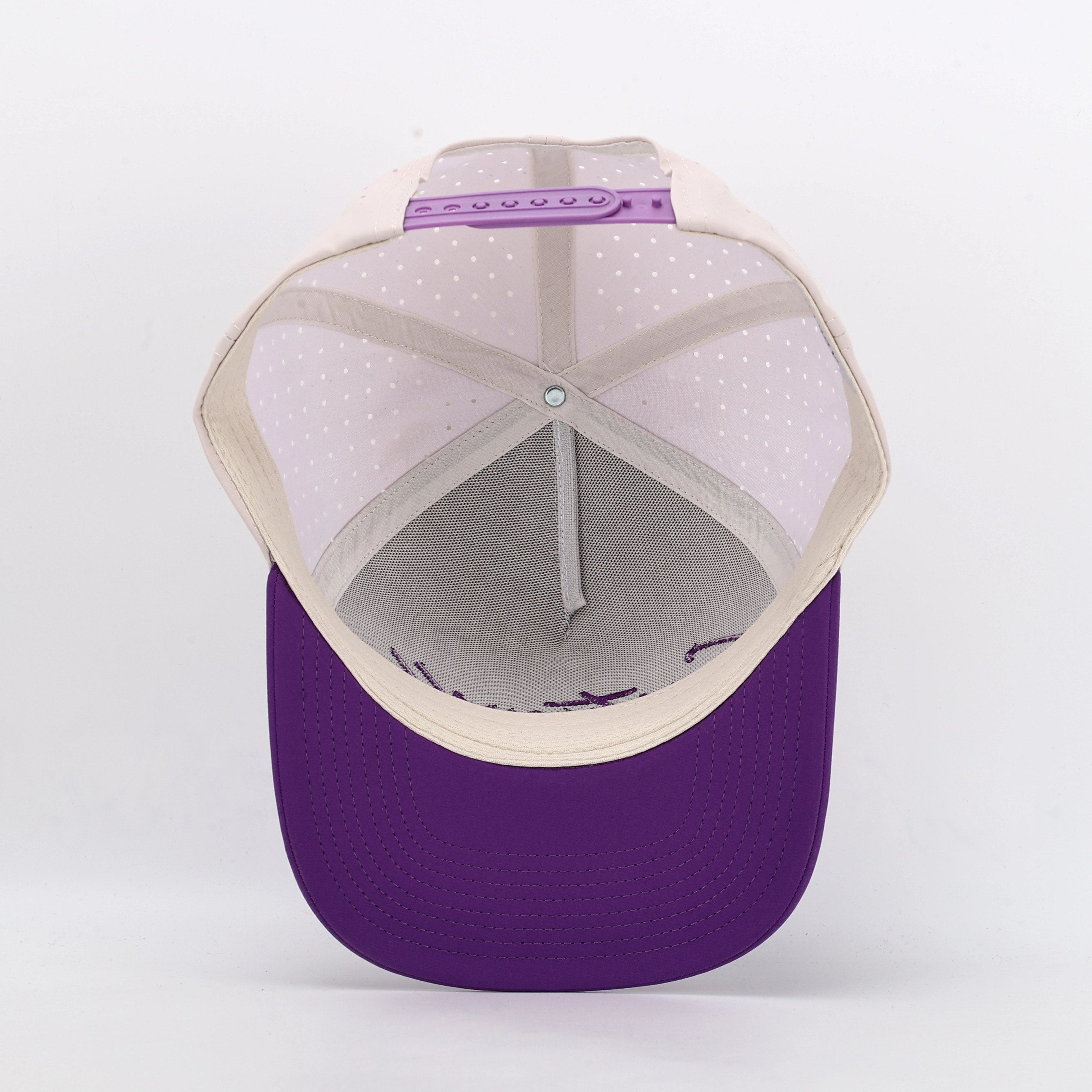 Tan/Purple Cartersville GA Embroidered Hat