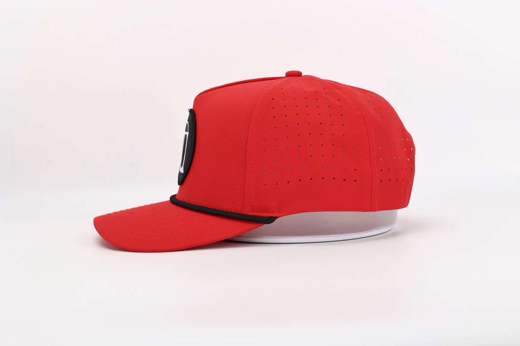 Red Arch Patch Hat with Rope