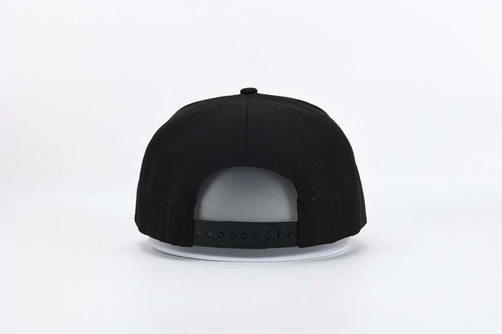 Black Arch Patch Hat with Rope